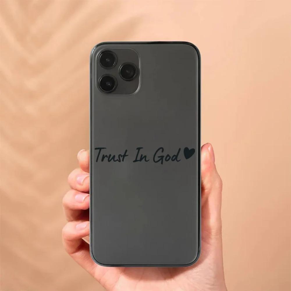 2pcs Trust In God Car Rearview Mirror Sticker Vinyl Graphic With Heart Cars Trucks Windows Laptops Decal Faith Hope Love Teacher Christamas Gift