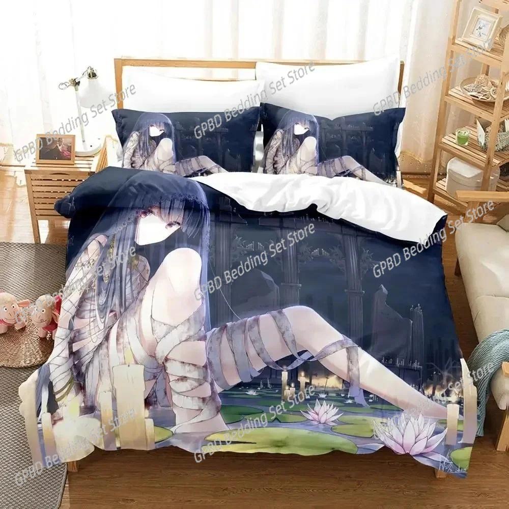 

Mummy Girls Anime Bedding Set Duvet Cover Bed Set Quilt Cover Pillowcase Comforter king Queen Size Boys Adult Bedding Set 70x133cm 2pcs