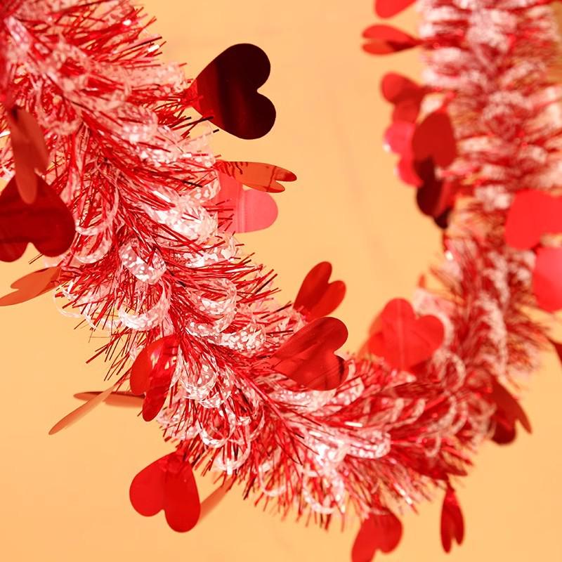 Shiny Ribbon Pull Flower Tinsel for New Year, Wedding, Birthday, and Indoor Festival Decoration