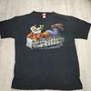 90er Jahre Disneyland Goofy Schwarz 100% Baumwolle T-Shirt Herren T-Shirts Oberteil Mickey Inc USA Größe L Single Stitch Vintage