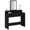 Makeup Table with Shelf Black Oak Look 100 x 41 x 140 cm