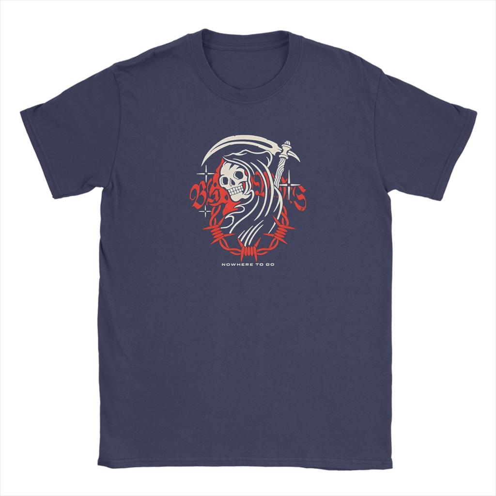 Vintage T-Shirt Beach B-Bad O-Omen Band Fashion T-Shirts 100% Cotton Tshirt for Man Y2K Casual Custom Short Sleeve Top Tees