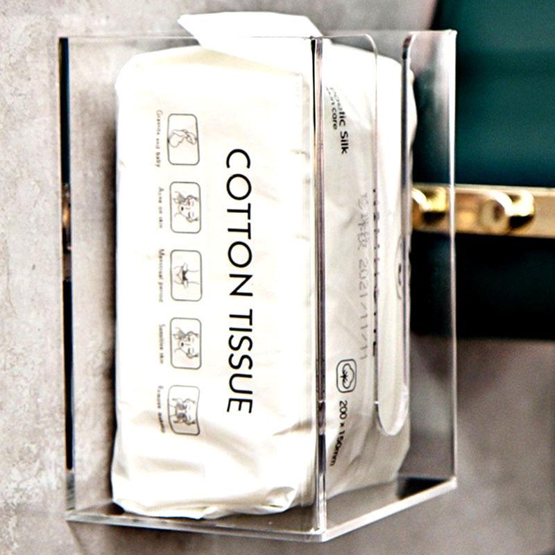 1PCS Wall Mount Paper Towel Dispenser Clear Transparent Folded Paper Towel Holder Acrylic Hand Tissue Napkins Box Restroom