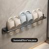 Punch-Free Wall-Mounted Bathroom Slipper Rack and Draining Storage Hanger