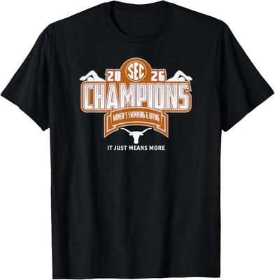 Texas Longhorns Women's Swimming & Diving SEC Champs 2026 T-Shirt