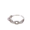 Trendy European & American Micro-Paved Hip-Hop Cuban Chain Ring for Women