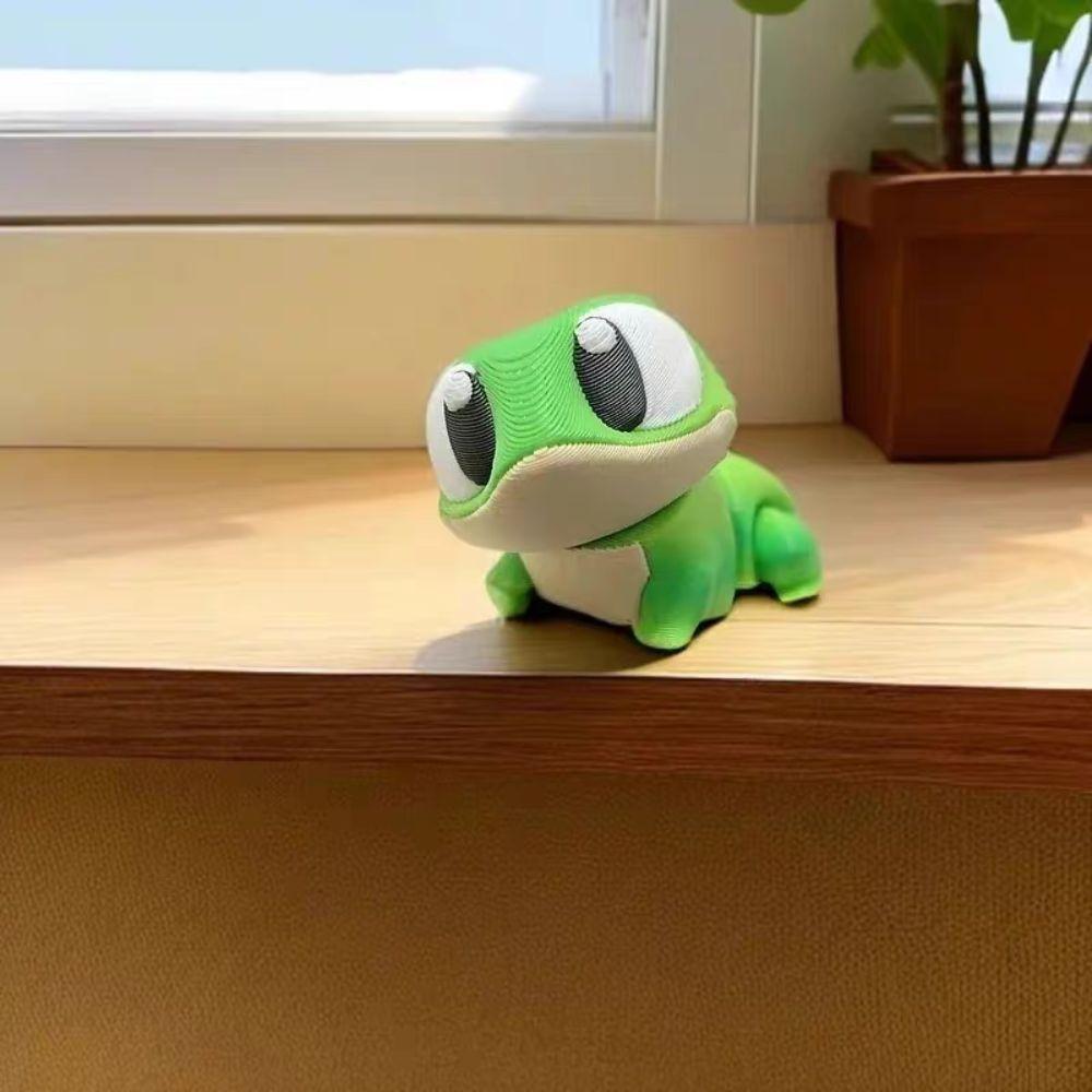 Green Frogs Pet 3D Printing Toys Collection Frog Animals Ornaments Computer Ornament