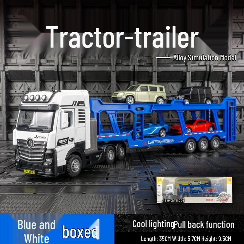 

Jiaye VB50164 Double-Decker Alloy Trailer Toy Model