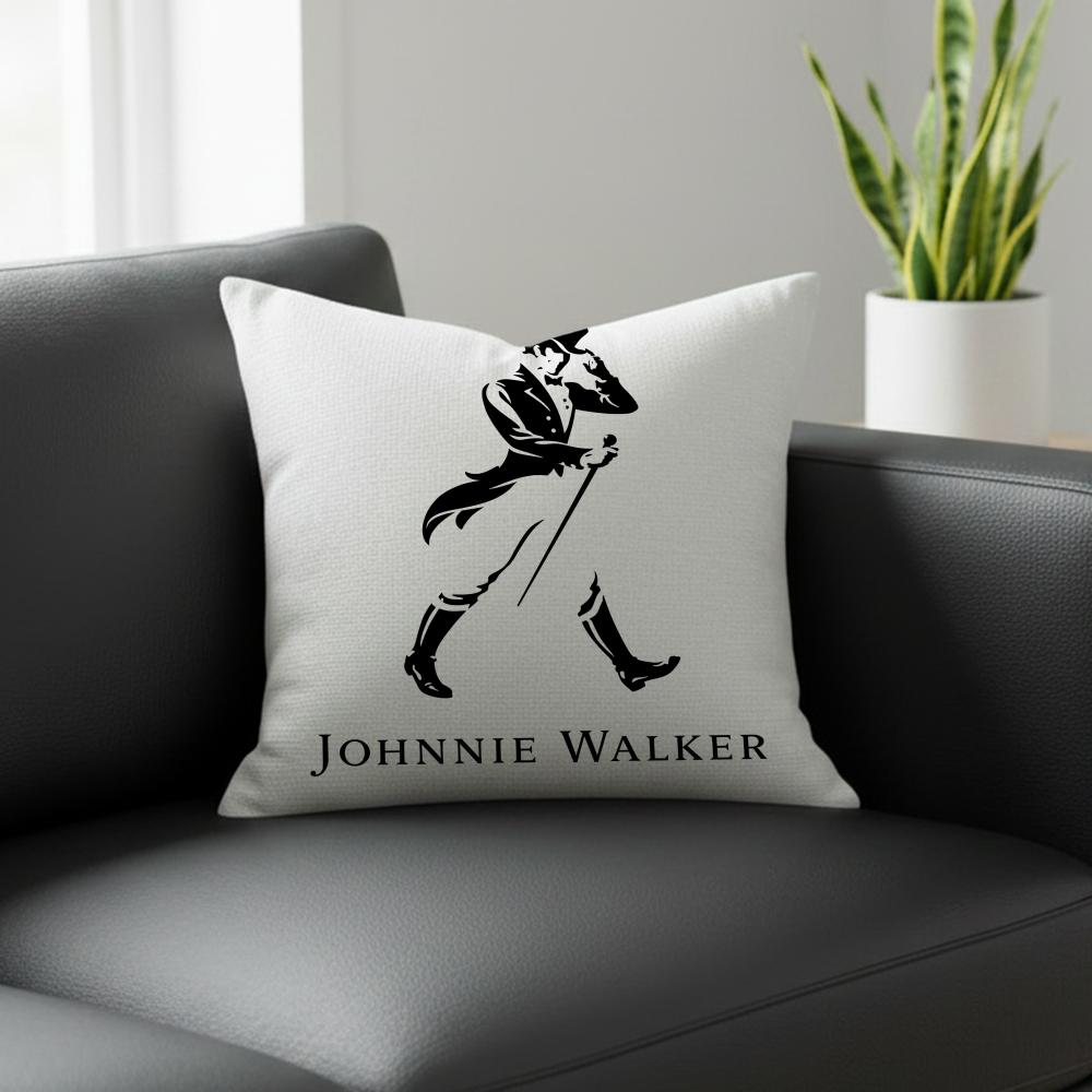 Brand Johnnie Walker Cushion Cover Natural Linen Pillowcase Set AllinOne Decor for Sofa Bedroom Chair