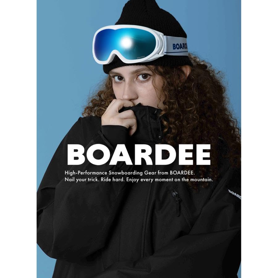 BOARDEE Snowboard and BO24EFGG06 Body Goggles, Women's Juniors, E, F Black/PK