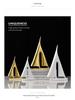 Nordic Minimalist Sailboat Resin Ornament for Home or Office Decor