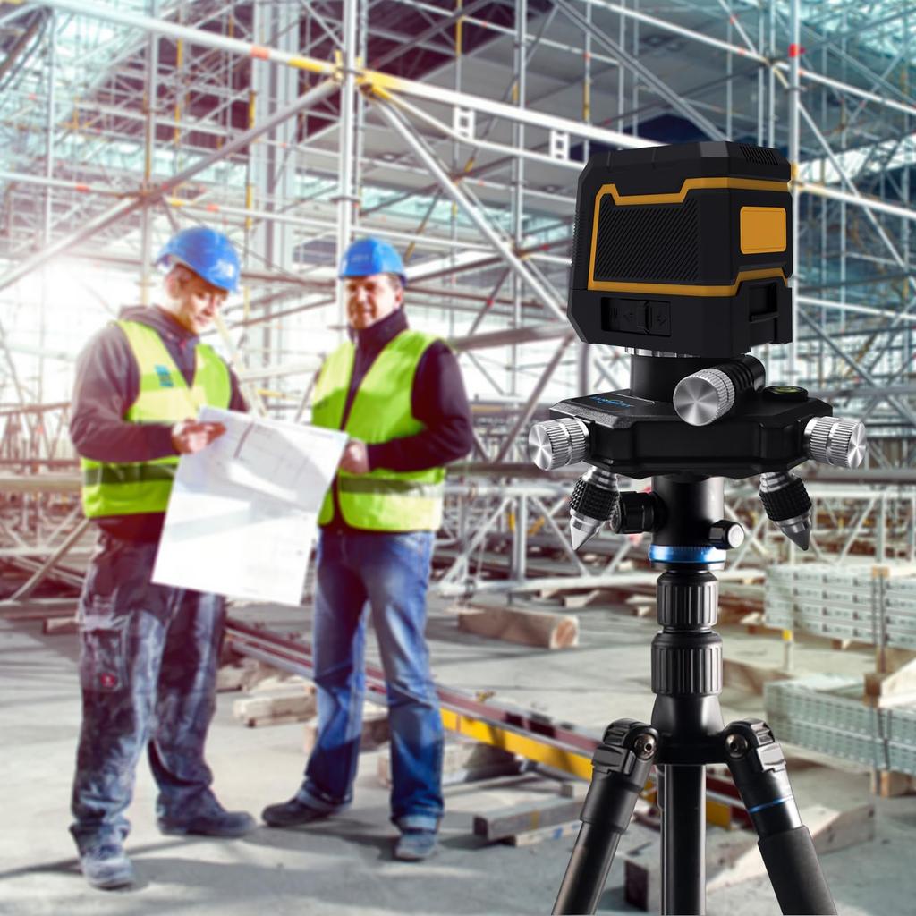 Janmifly Plumb Bolt Adapter Base, 360° Rotating Base, Fine Adjustment, 1/4" Male Thread, for Levels, Tripod Connection Adapter, Mount RS01S