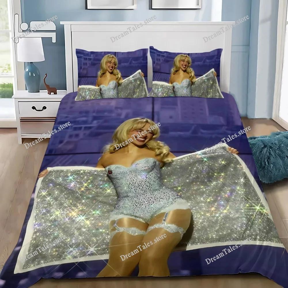 Bedding Set Sabrina CarpenterS Duvet Cover Pillowcase Adult Boy Girl Bedroom Decoration Children Gift Single Double Large Size