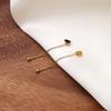 Korean Simple Long Fringed Earrings Versatile Style Earrings Chain Peach Heart Stud Earrings Niche Jewelry