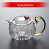 Shijin Hammered Glass Teapot with Infuser, 600ML