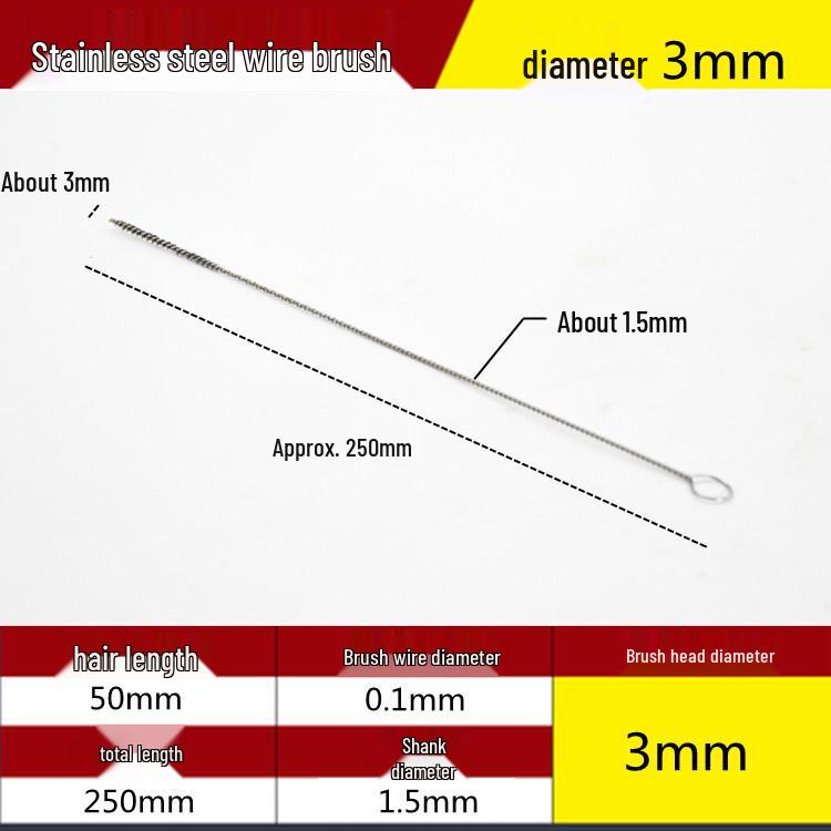 Electric Drill Stainless Steel Pipe Brush with Extended Handle for Polishing, Grinding, Deburring, and Rust Removal