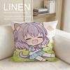 Cute Chibi Neko Cushion Cover Pillowcase Set Pcs x x Breathable Washable Sofa Cushion Cover