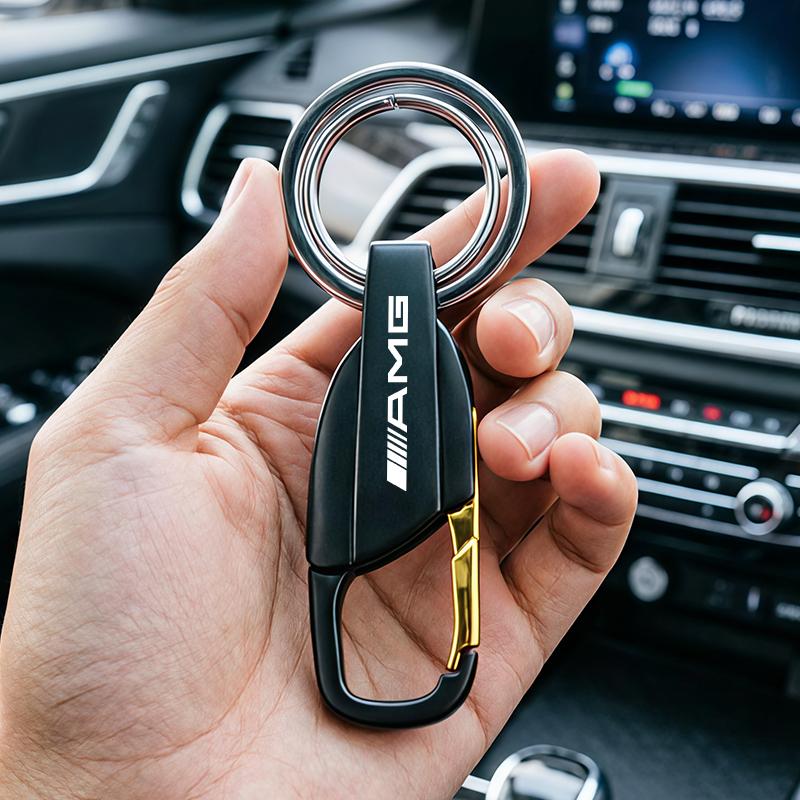 Zinklegierung Auto Schlüsselanhänger Schlüsselring Laser Personalisierte Plakette Geschenk für Mercedes Benz AMG GLC W203 W206 W220 W205 W211 W212 W201 W210 XV7