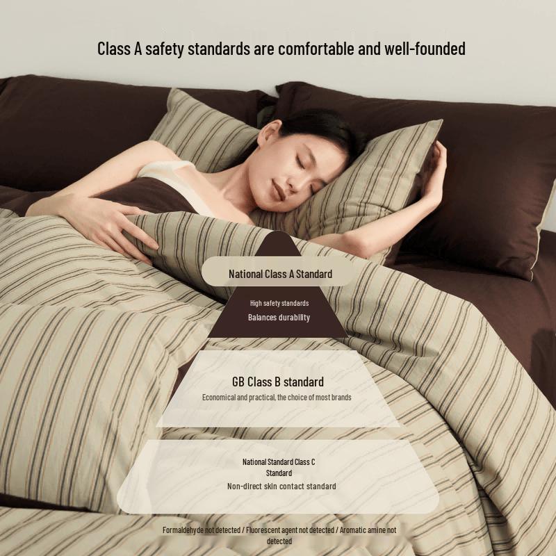 MIDO HOUSE Premium Pure Cotton 4-Piece Bedding Set 1.8m/2m Bed (Duvet 220x240cm)