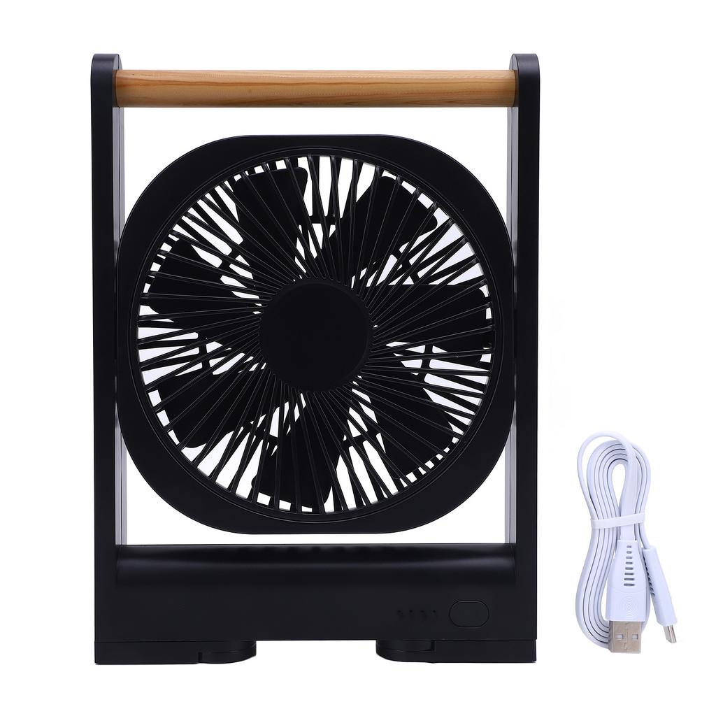 Magnetic Desk Fan 4 Speeds Adjustable Quiet Rechargeable Portable Table Fan with Handle for Home
