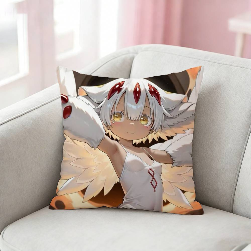 Made In A-Abyss F-Faputa Icon Pillow Case Pattern Printed Pillowcase For Living Room Sofa Cushion Cover
