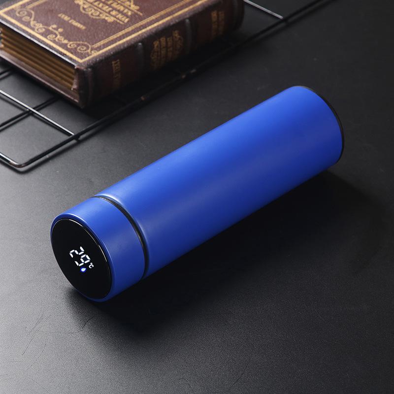 Inteligentní termoska s velkým objemem 500 ml, vakuové termosky, přenosná nerezová termoska, láhev na vodu, cestovní hrnek na čaj, kancelářská termoska