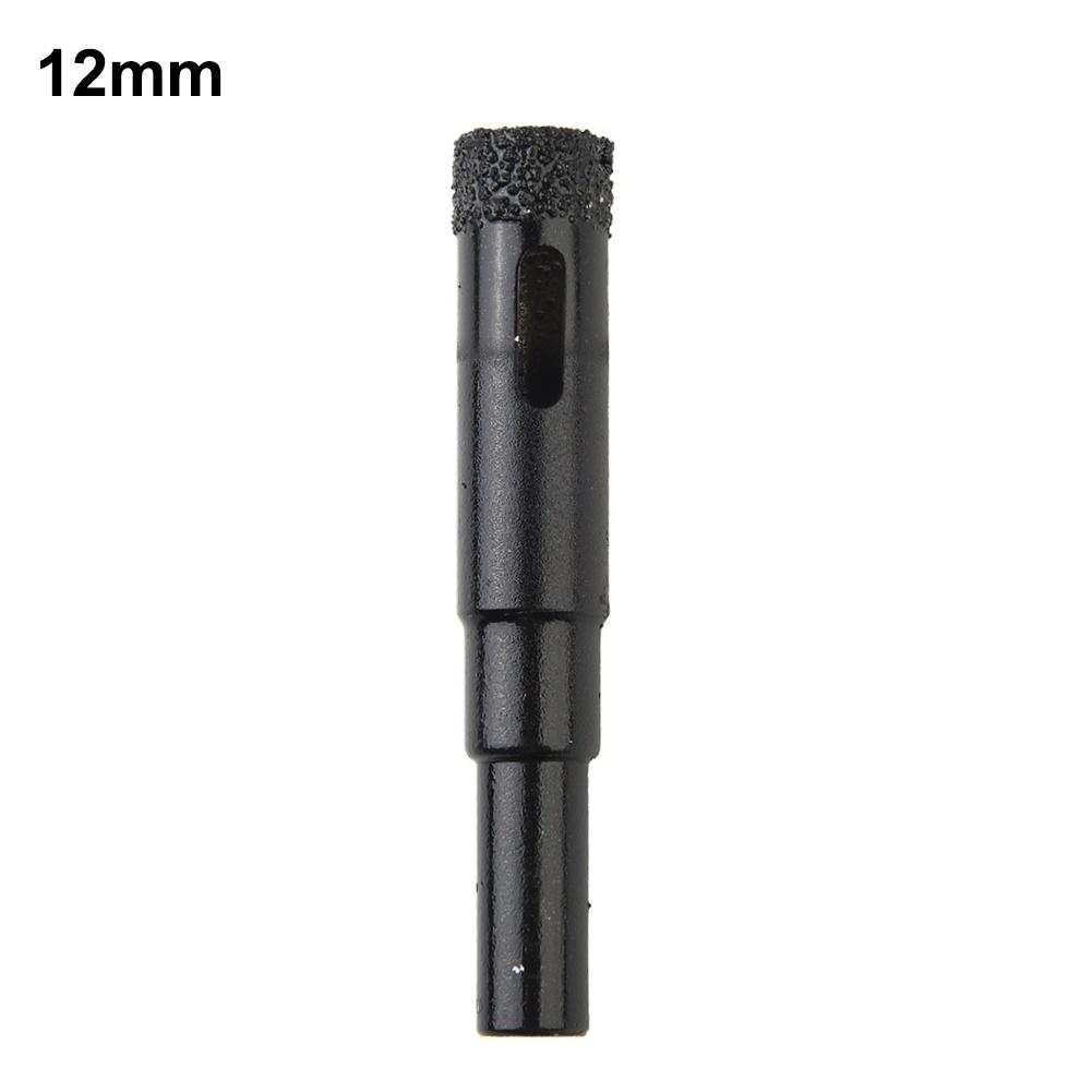 1pc 65mm Length Round Handle Dry Brazed Dry Drill Bits For Porcelain Tiles Marble Glass Ceramic Crowns Drill Bit 6-14mm