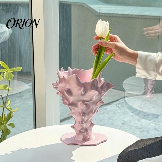 Non Fragile Tabletop Vase Creative 3D Printed Flower Vase, Modern Decorative Minimalist Container, Elegant Aesthetic for Living Room Artistic