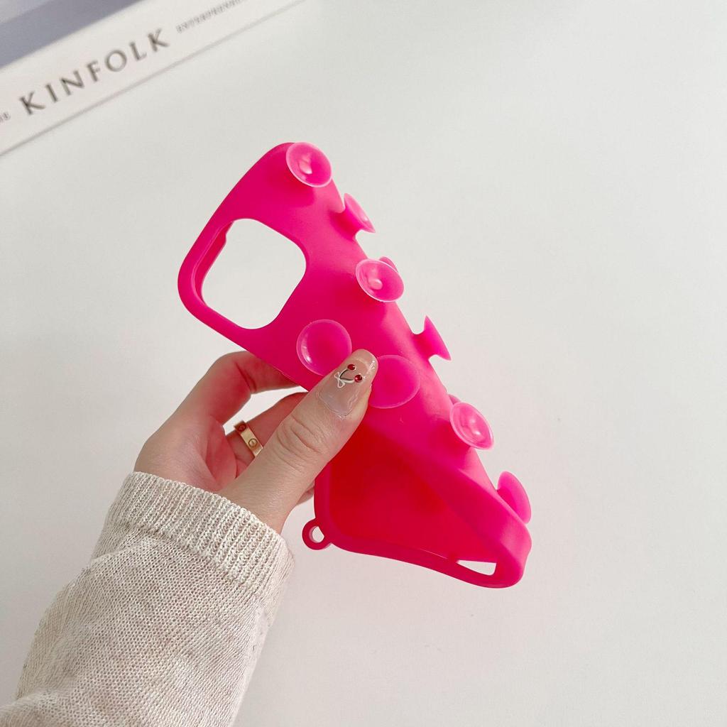 Jednokolorowe etui 3D z przyssawką, odporne na upadki, dla iPhone 17 Pro Max