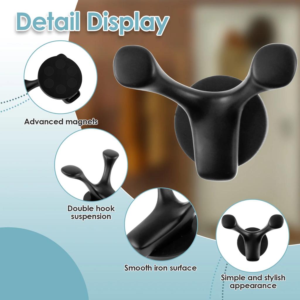 2/4/8PCS Magnetic Hooks Heavy Duty Magnetic Hanger Versatile Magnetism Hook Towel Refrigerator Holder Kitchen Home Accessories