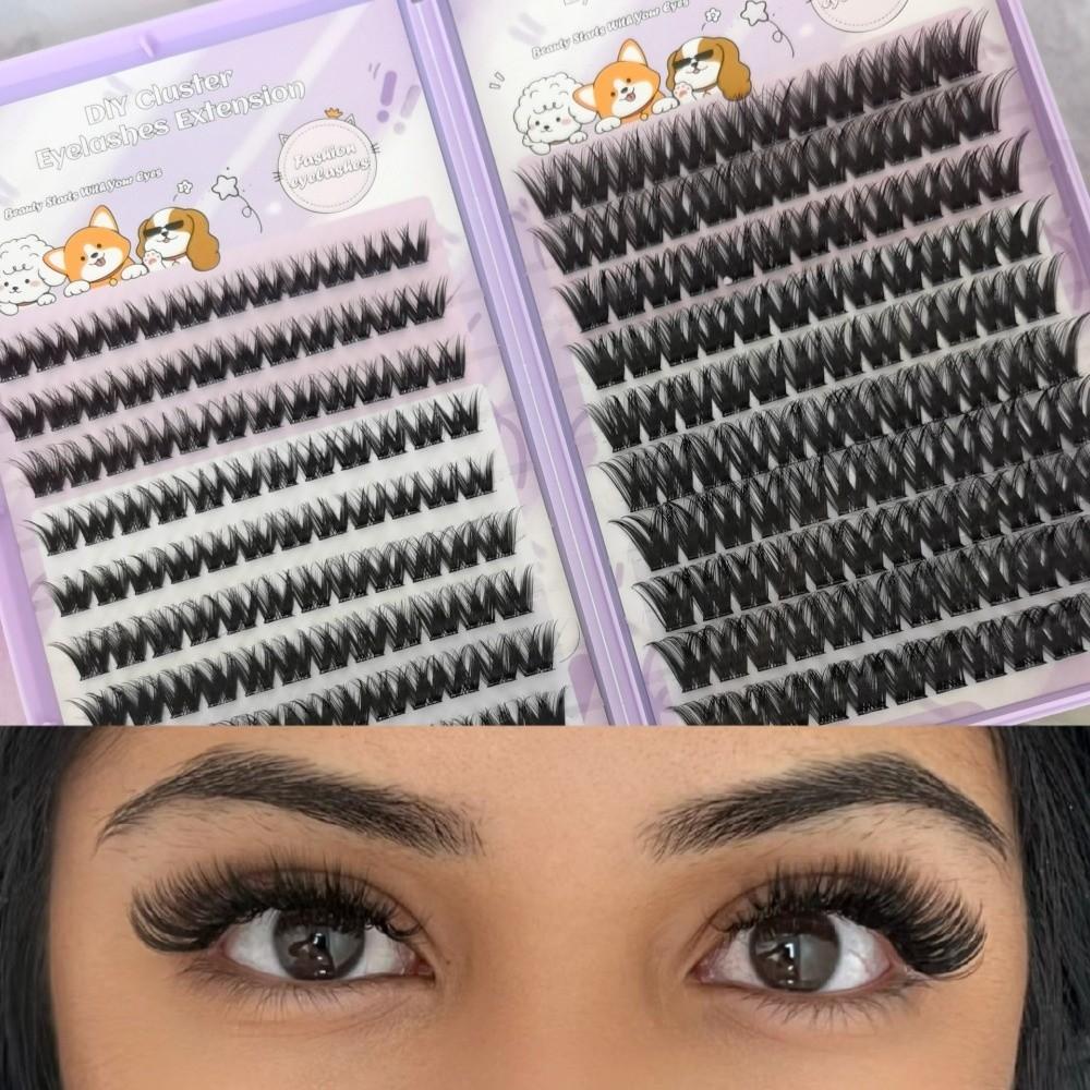 10/20/32Rows Mixed Length Dense Grafted False Eyelashes 12-16MM DIY Lashes Extension  Daily