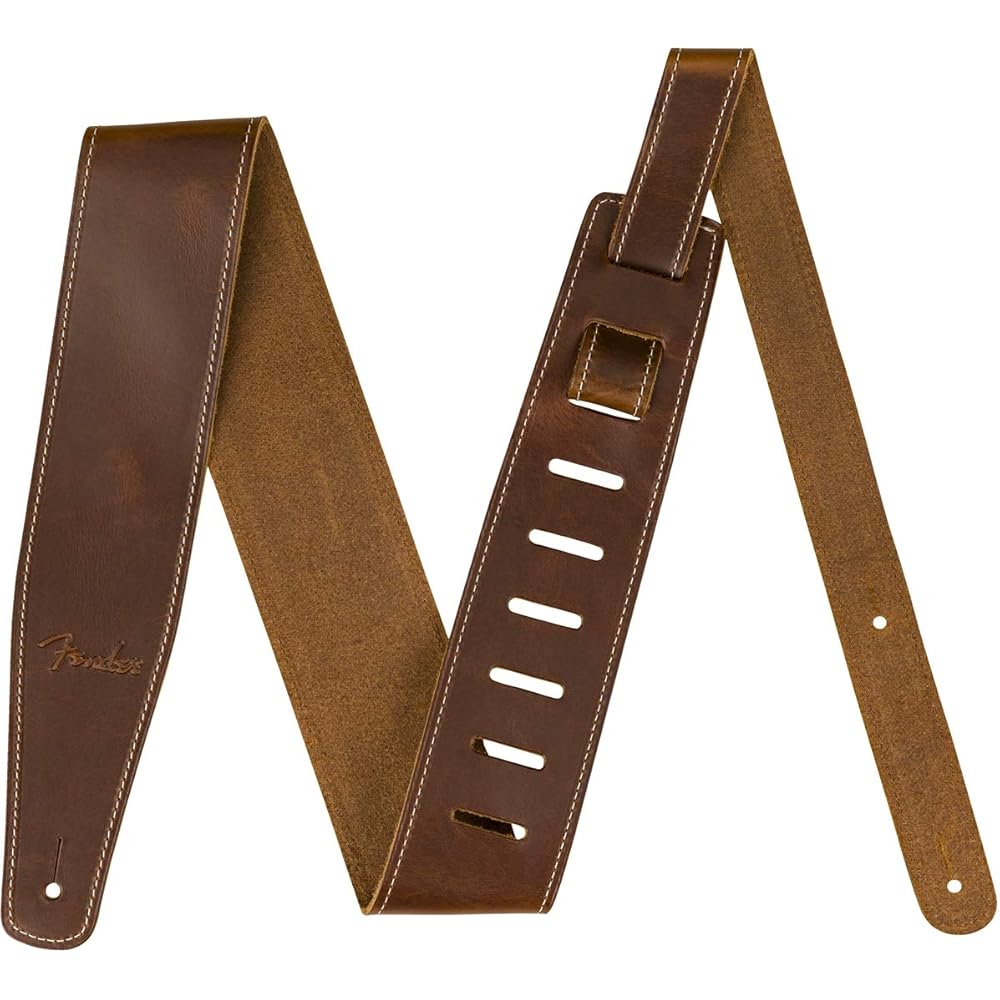 [Fender] Strap Broken-In Leather Strap, Tan 2.5"