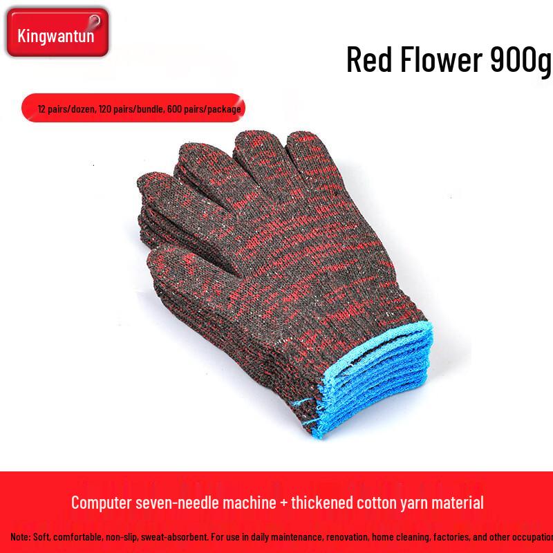 Jingwangrun Wear-Resistant Cotton Work Gloves