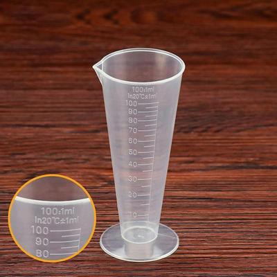 Plastová odměrka o objemu 100 ml Průhledná odměrka se stupnicí Nalévací hubice bez rukojeti Nádoba na kapalinu pro kuchyňské barové potřeby