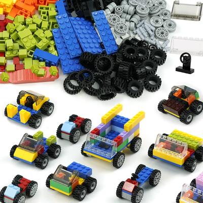 Classic Blocks Wheel, Axle and Tire Set, Over 400 Car Parts, Educational Technical Vehicle Building Kit