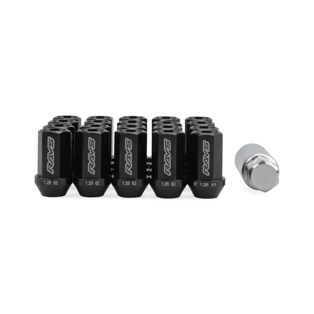Wheel Caps Exterior PartsJdm Accessories Rays Car Wheel Racing Lug Nuts Hub Screw M12*1.5/1.25 Guard Against Theft 20Pcs/Set M14x1.5 чёрный