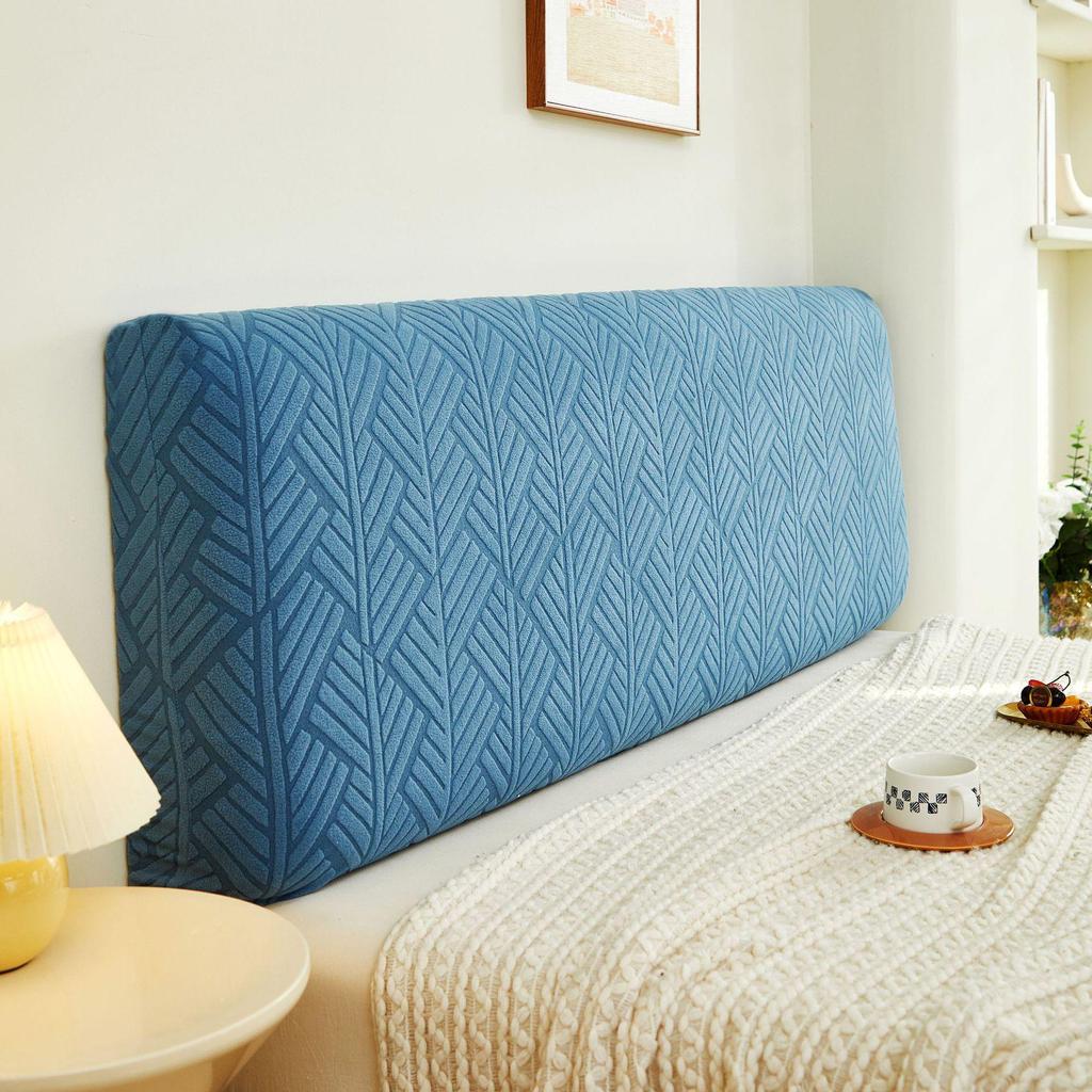 2024 Jacquard Full Headboard Cover, Thick & Solid Color