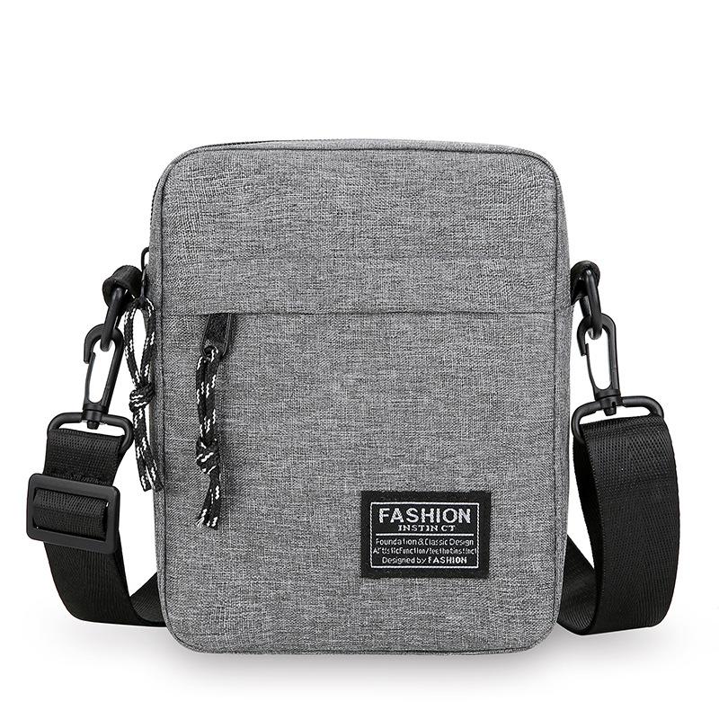 Simple Men's Satchel Fashion Oxford Cloth Slung Shoulder Bag Men's Casual Diagonal Backpack Tide Mobile Phone Small Square Bag