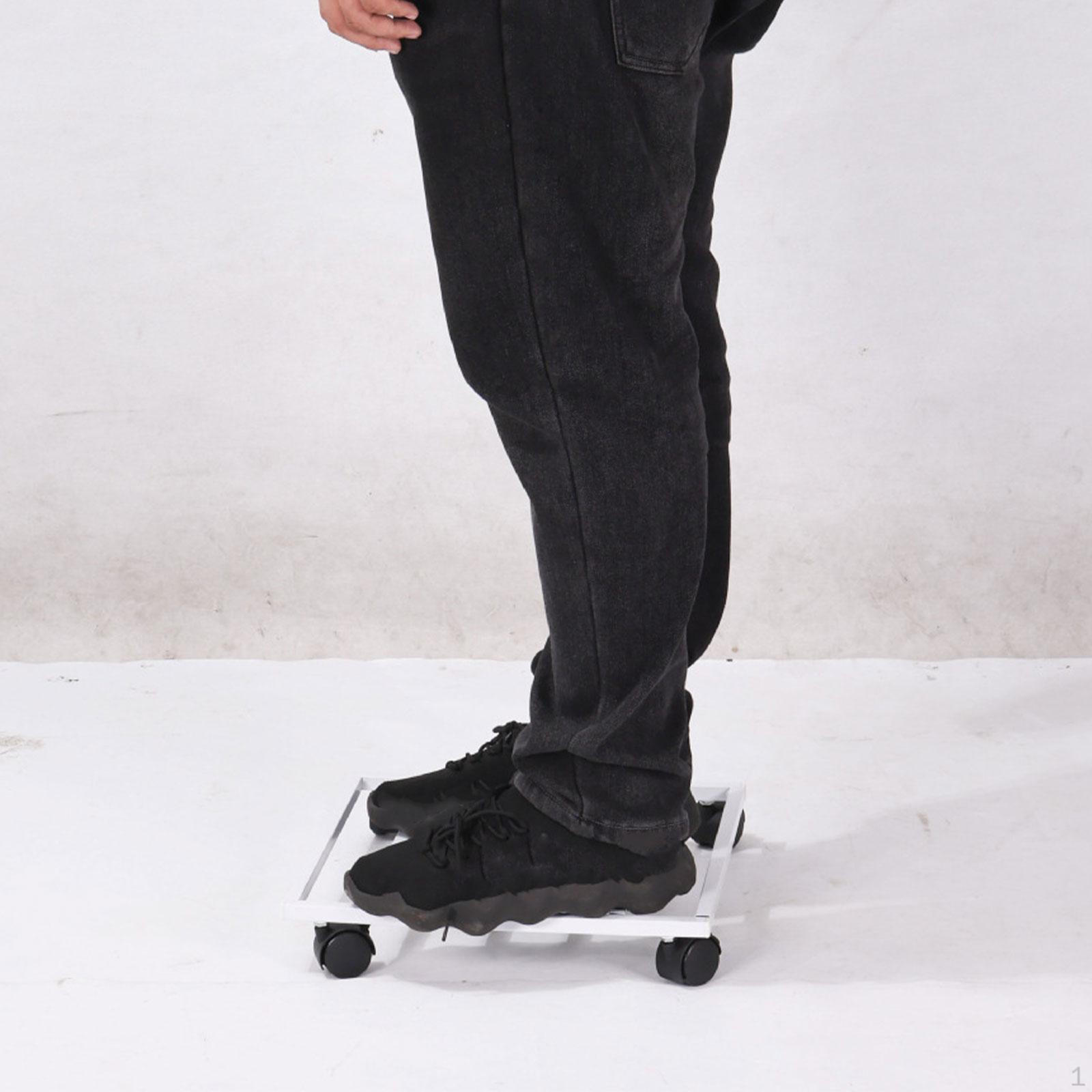 

Flower Pot Stand with Casters Mobile Planter Holder Iron Rack Plant Pots Roller Base for Indoor білий