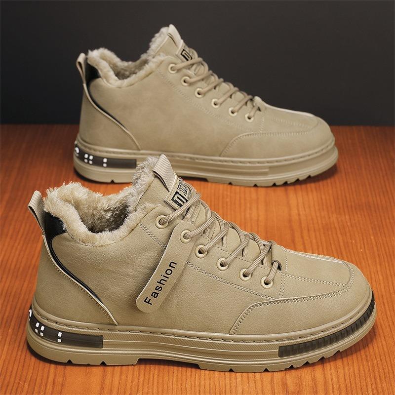 

Мужская обувь весна новая холодостойкая и теплая высокая хлопковая обувь модная универсальная износостойкая нескользящая толстая подошва обувь для охраны труда мужчины 39