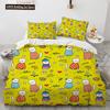 Cartoon Animals Duvet Cover Set Frog Fox Dog Cute Pattern King Queen Size Bedding Set Polyester Comforter Cover With Pillowcase