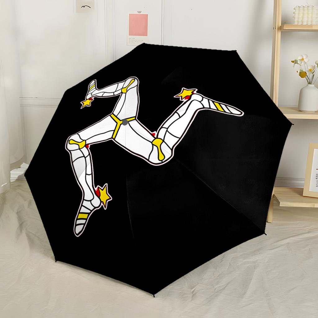 Energy Flowing Through Symbols Portable Automatic Umbrella Folding Umbrella with 8 Ribs Lightweight Travel Essential Outdoor Accessory