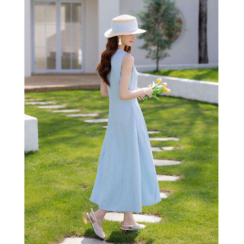 Mocana Women's Elegant French Sleeveless Dress