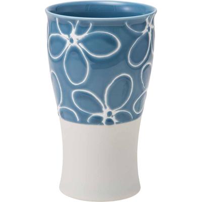 Hasami Ware Shohogama Shochu Cup Beer Cup Free Cup 400ml Flower Blue Blue 20466 Approx.