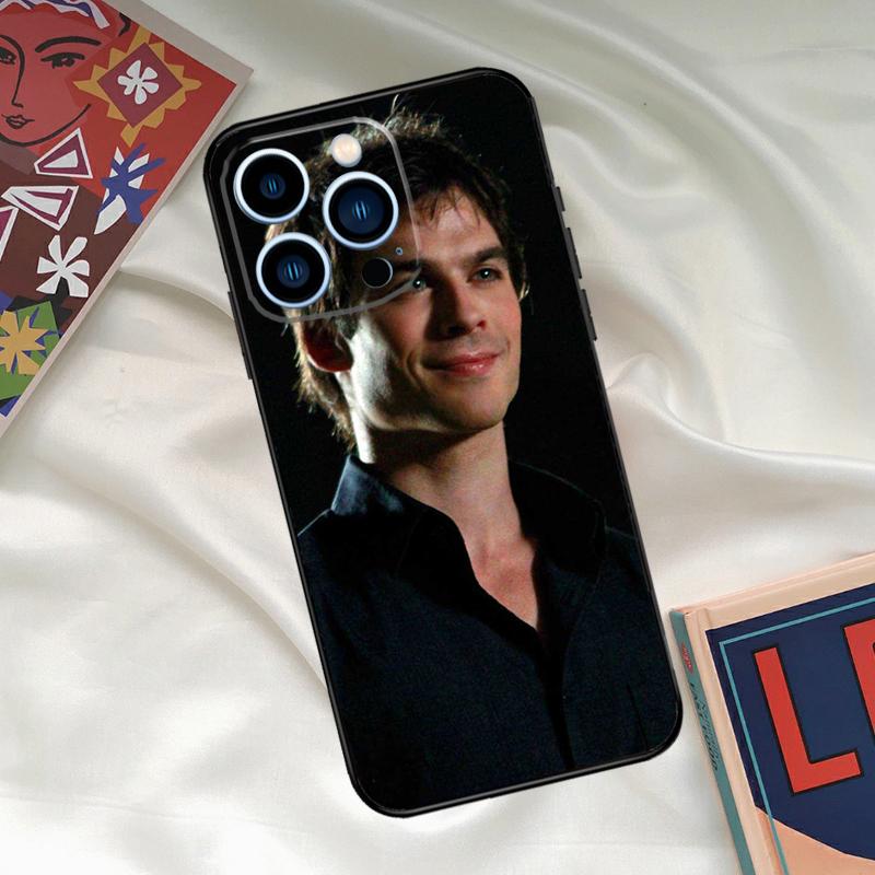 

The Vampire Diaries Damon Salvatore Phone Case For iPhone 16 14 13 12 11 15 17 Pro Max 15 16 Plus 13 Mini 16e 17 Air Funda Cover iPhone 17