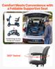 4-Wheel Folding Mobility Scooter for Adults & Seniors, Electric Mobility Scooter with 25KM Long Range, All Terrain Travel Wheelchair with Anti-slip