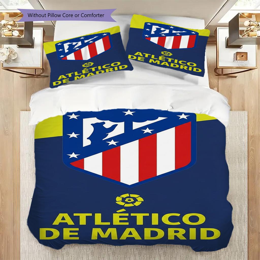 1903 Atletico Madrid Europa League Glory Three-piece set (1 * duvet cover + 2 * pillowcase, without core) Soft and comfortable