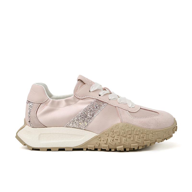 Silver Platform Heightening Shoes Casual Sports Versatile Grandma Shoes Little White Shoes