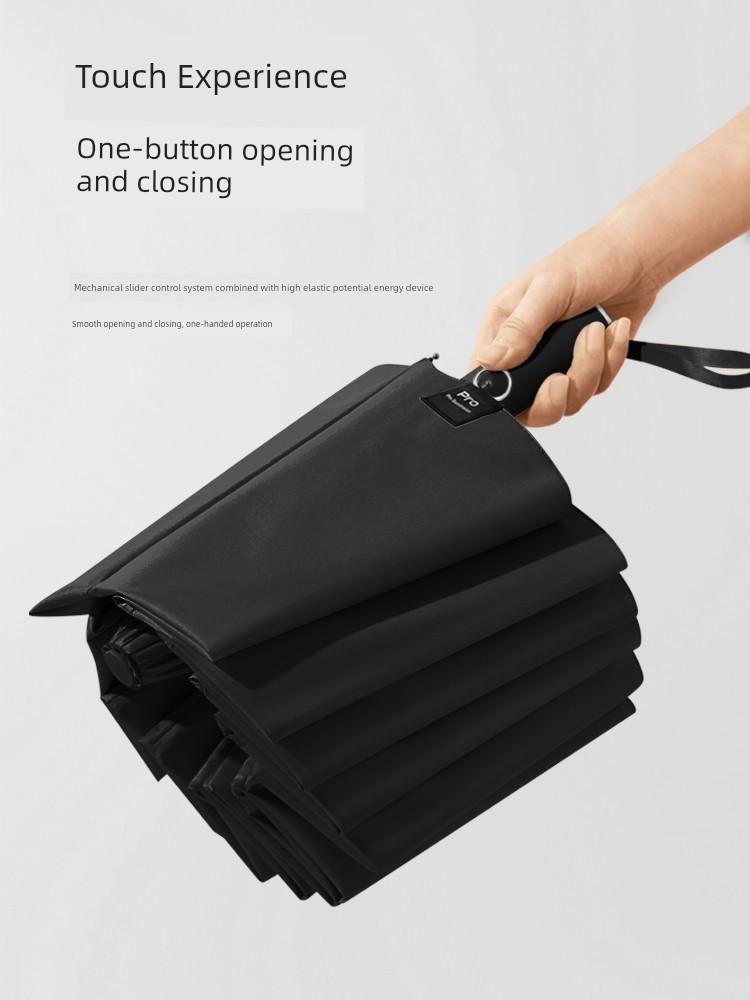 24-Bone Automatic Foldable Umbrella Large Men Reinforced Thickened Wind-Resistant Rain-Proof Dual-Use Female Sun Umbrella Sunshade