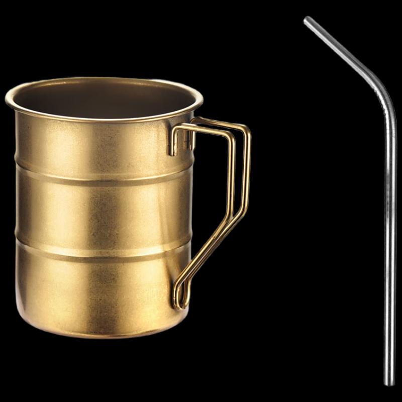 

Retro Steel Coffee & Camping Mug with Straw